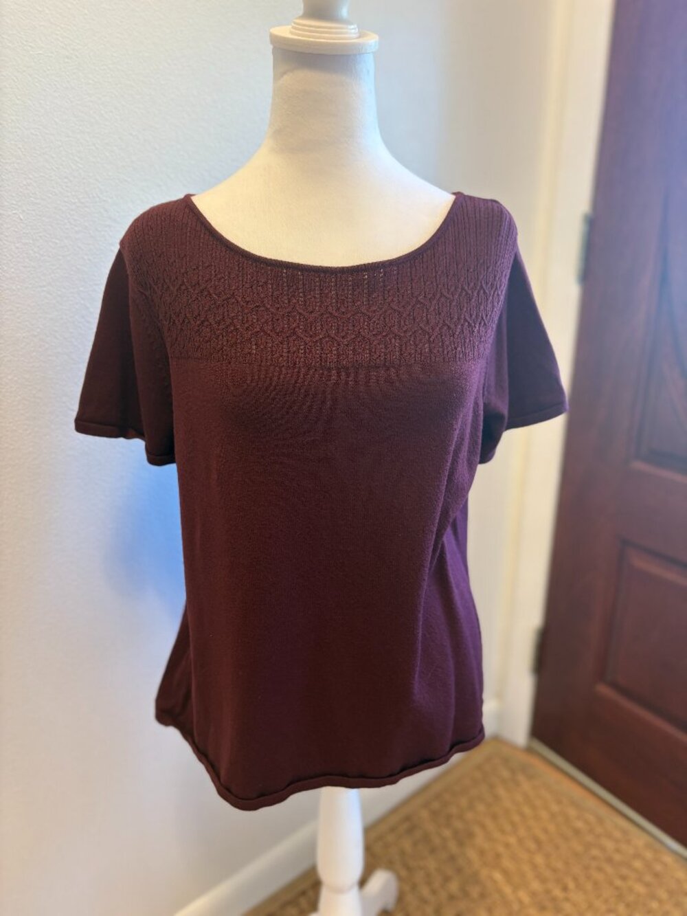 Norton McNaughton Pullover Short Sleeve Lightweight Sweater Women's Size Large